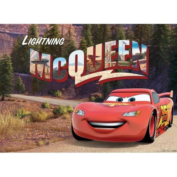 Affisch Väggdekoration - Disney - Flash McQueen - 115x160 cm - Tvättbar - Lätt att sätta upp
