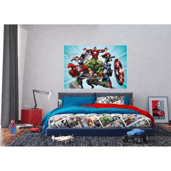 Affisch non-vävt - Disney Marvel - Avengers i aktion - 160 cm x 110 cm Flerfärgad