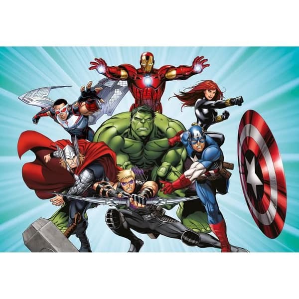 Affisch non-vävt - Disney Marvel - Avengers i aktion - 160 cm x 110 cm Flerfärgad