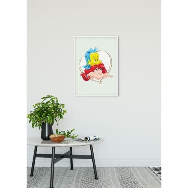 Disney Poster Den lilla sjöjungfrun - Ariel och duffelporträtt 50 cm x 70 cm Flerfärgad