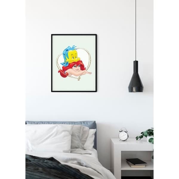 Disney Poster Den lilla sjöjungfrun - Ariel och duffelporträtt 50 cm x 70 cm Flerfärgad