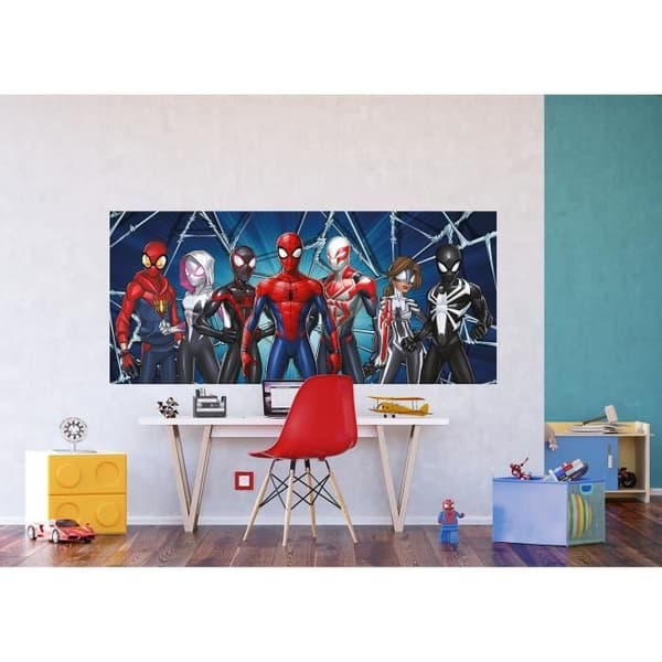 Jätteaffisch - MARVEL - Avengers Spiderman Miles Morales - 202 cm x 90 cm - Väggdekoration