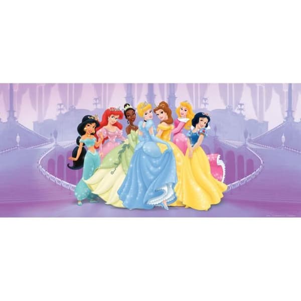 Poster Disney Princesses Collection: Jasmine, Ariel, Tiana, Cinderella, Belle, Snow White, Aurora Ge ditt barn inredningen