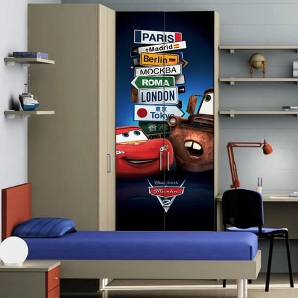 Giant poster - AG DESIGN - Bilar - Svart - Rektangulär - Barn