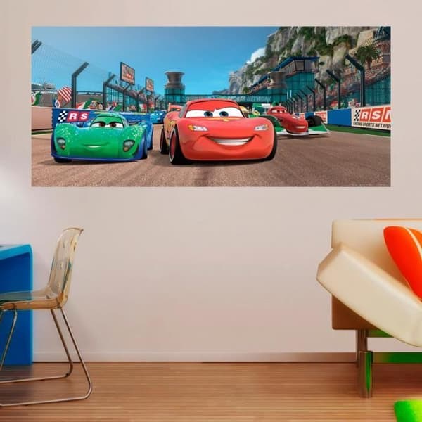 Giant poster - Disney - Carla Veloso - Röd - H 90 x L 202 cm - Väggdekoration