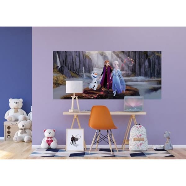 Giant non-woven poster - DISNEY - Frozen 2 - Anna och Elsa - 202 cm x 90 cm - Flerfärgad
