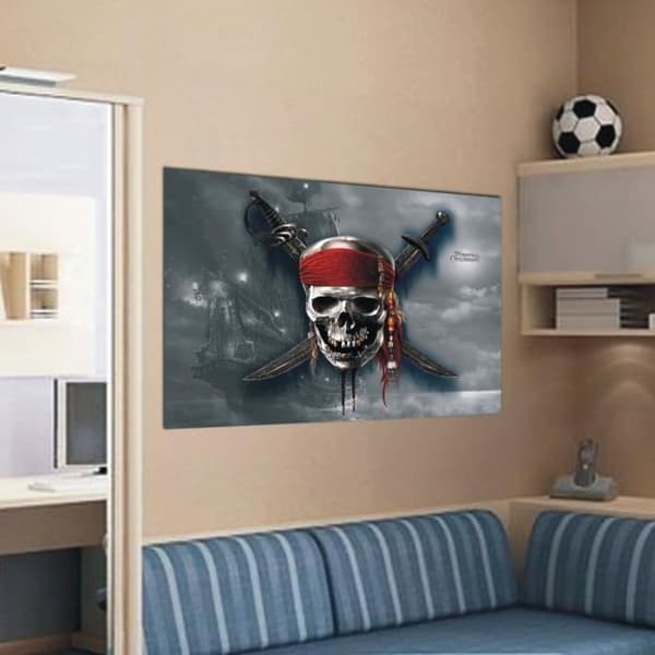 Jätteaffisch Pirates of the Caribbean - AG DESIGN - Dödskalle - H 115 x L 160 cm - Väggdekoration