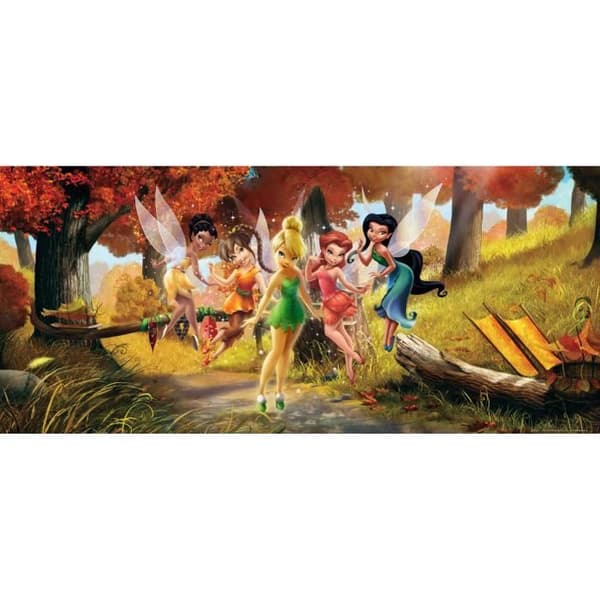 Affisch - Disney - Fée Clochette - Hösten i skogen - H 90 x B 202 cm - Tvättbar yta