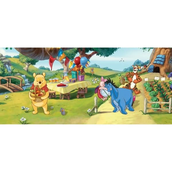 Giant poster Winnie the Pooh Disney Födelsetagskollektion - AG DESIGN - Rektangulär - Grön - H 90 x L 202 cm