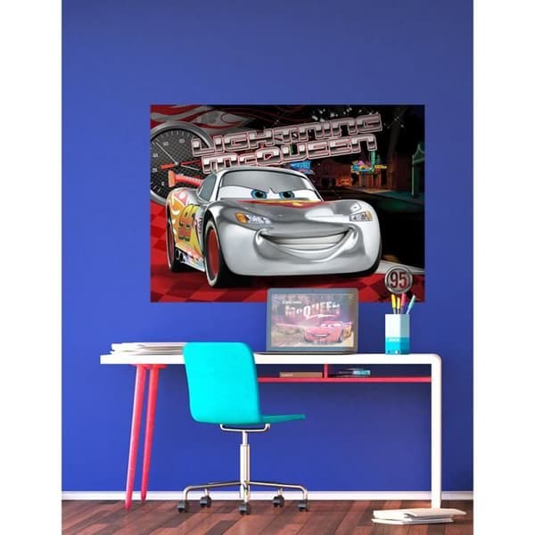 Poster - AG DESIGN - Flash McQueen - Rektangulär - H 115 x L 160 cm - Väggdekoration barn