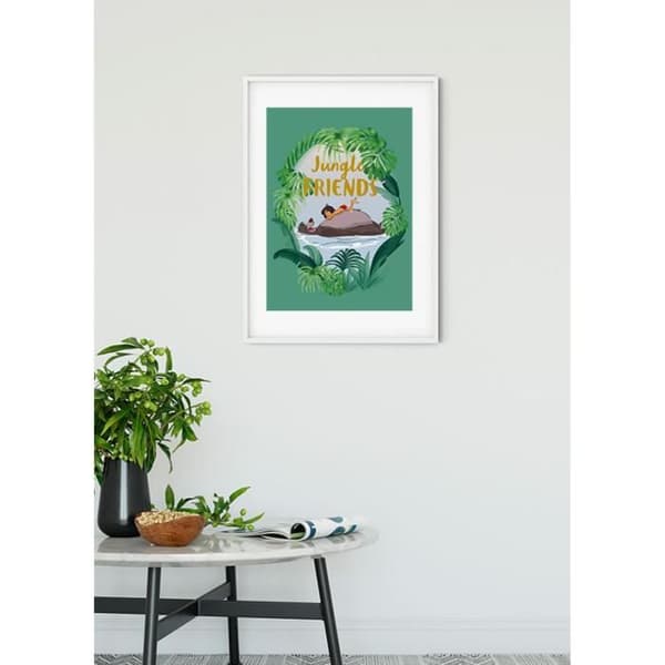 Disney Jungle Book Poster - Mowgli och Baloo Jungle Friends 50cm x 70cm Flerfärgad