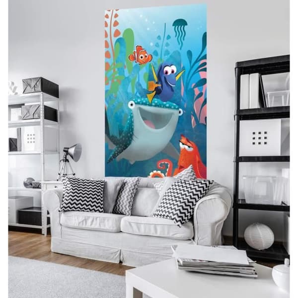 Jätte non-woven poster - Disney - Hitta Dory - Akvarell - Flerfärgad