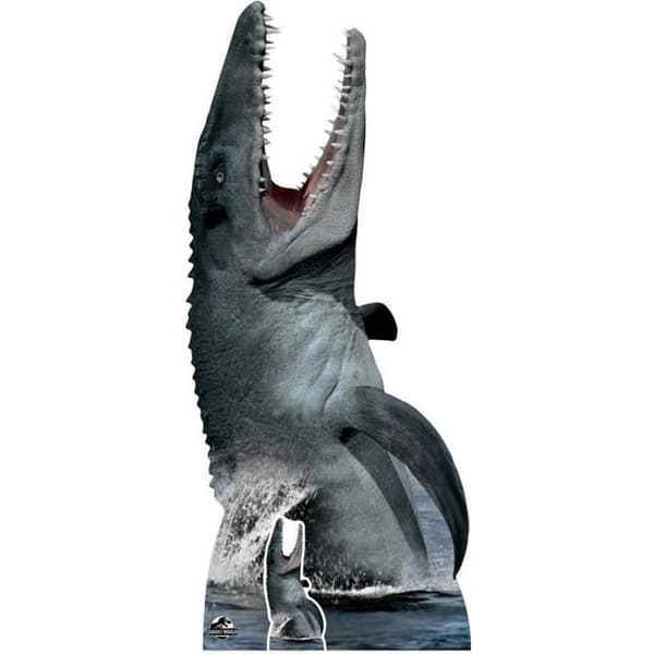 JURASSIC WORLD Officiell Jurassic Dinosaur World Mosasaurus Kartongfigur 189 cm Grå
