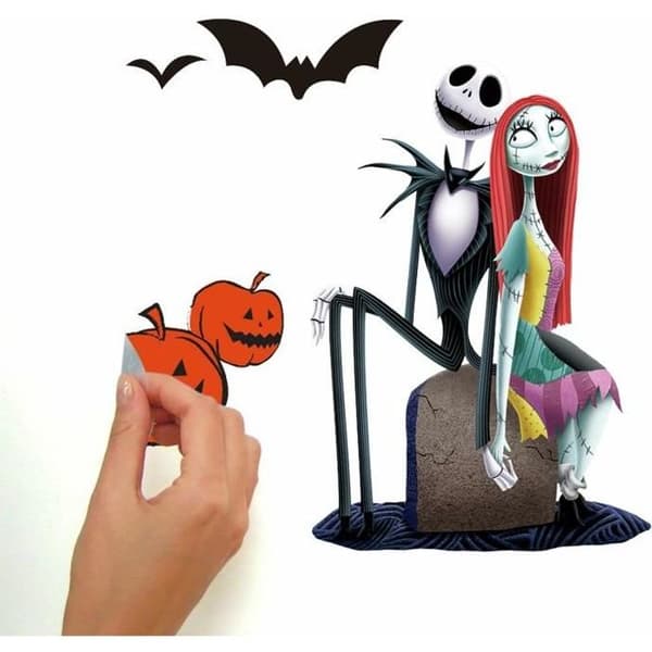 Repositionerbara klistermärken - DISNEY - Den oändliga natten före jul - Flerfärgad - Vinyl - 21 bitar