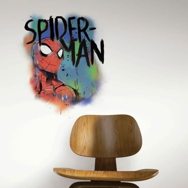 Dekal - Marvel - Spider-Man - Kan flyttas - 46,4 cm X 43,8 cm - Väggdekoration för barn