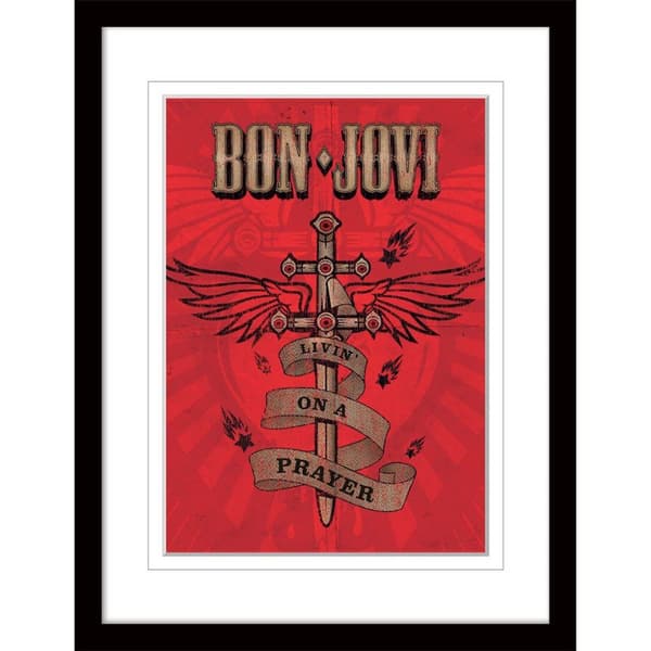 Bon Jovi Livin´ On A Prayer Framed Art Print