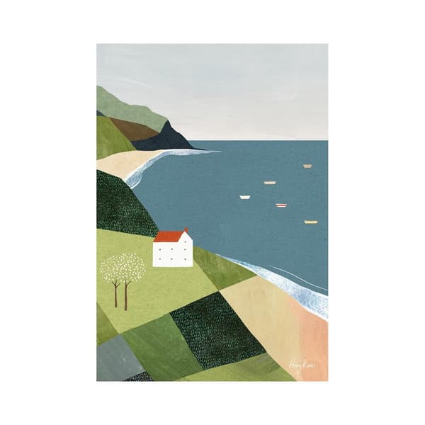 Henry Rivers House On The Cliff Paper Print