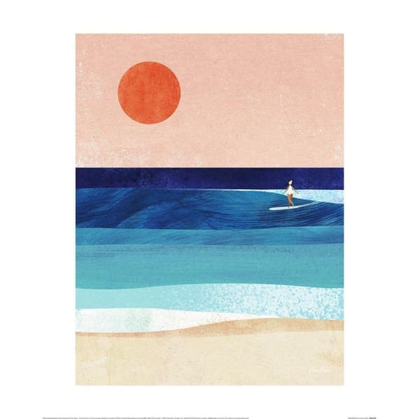 Henry Rivers Surf Girl Paper Print