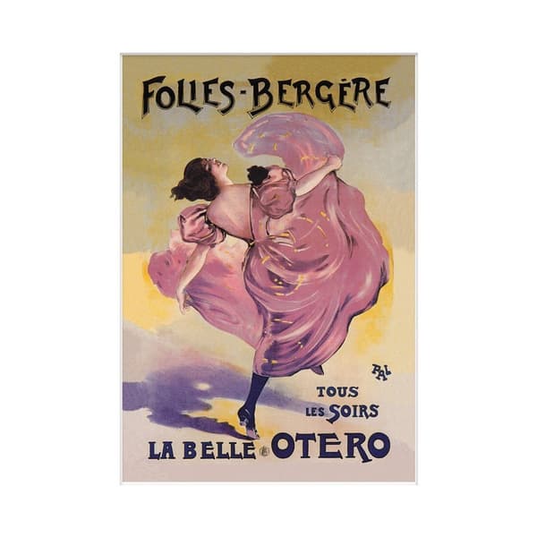 Jean de Paleologu La Belle Otero Folies - Bergere Print Multicoloured 40cm x 30cm