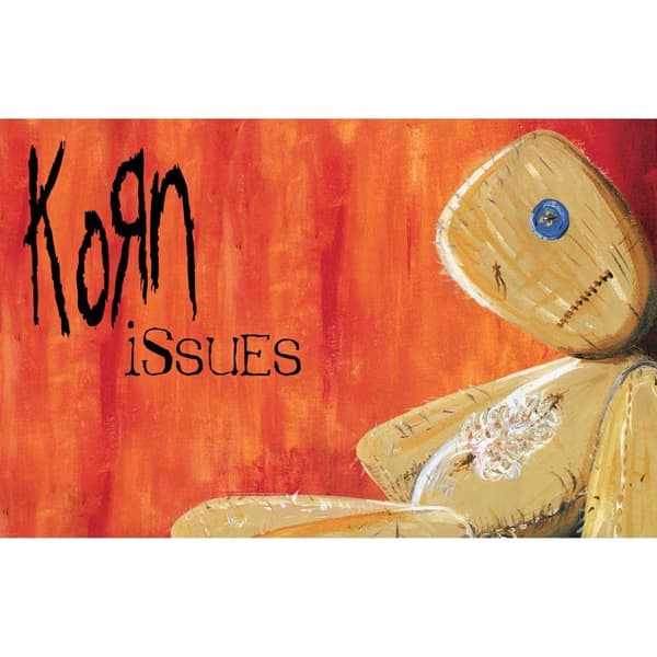 Korn Issues Textile Poster Orange/Black/Sand 70cm x 106cm