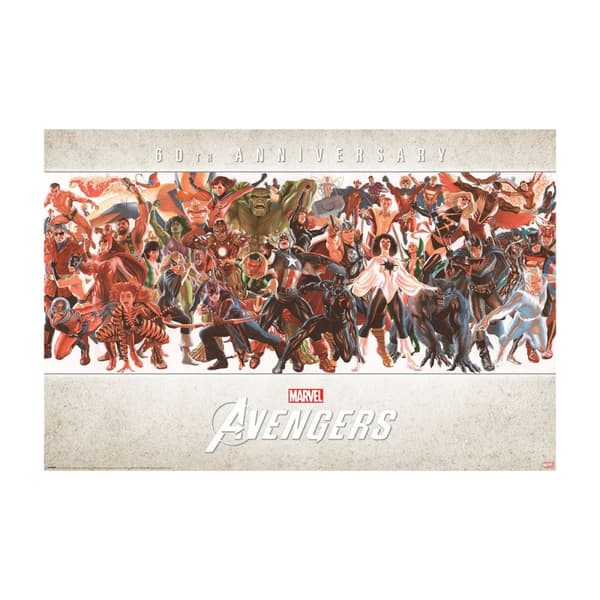 Avengers By Alex Ross Characters Poster Multicoloured 61cm x 91.5cm