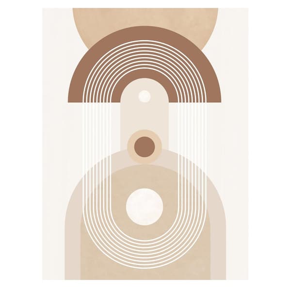 Elena Ristova Beige Mid Century Poster No. 3 Paper Print