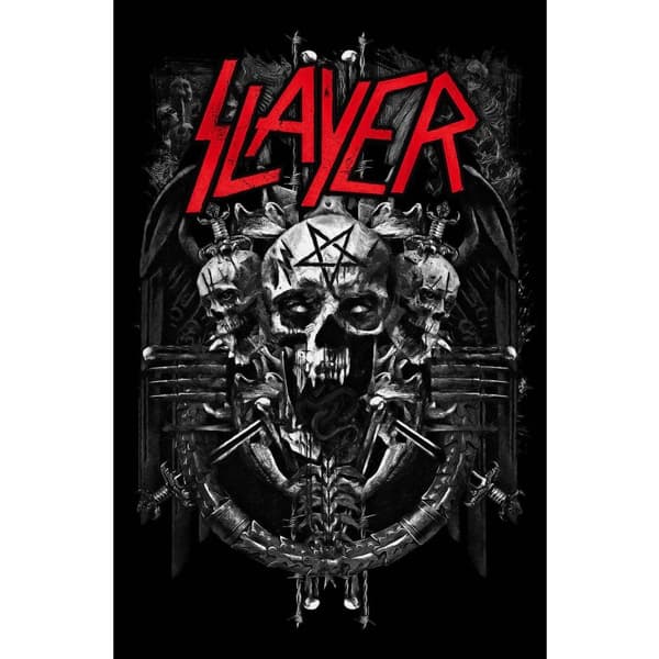 Slayer Demonic Textile Poster Black/Red/Grey 106cm x 70cm