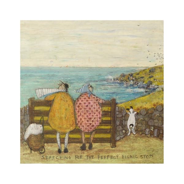 Sam Toft Searching For The Perfect Picnic Spot Print Multicoloured 40cm x 40cm