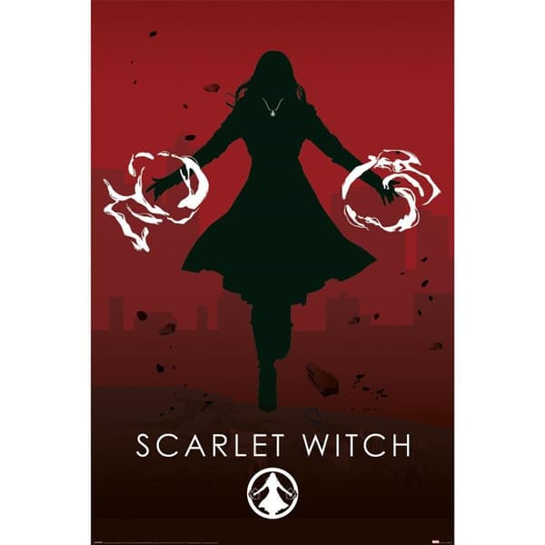 Marvel Silhouette Scarlet Witch Poster Red/Black 91.5cm x 61cm