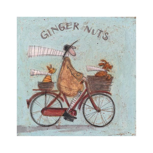 Sam Toft Ginger Nuts Print Blue/Multicoloured 40cm x 40cm