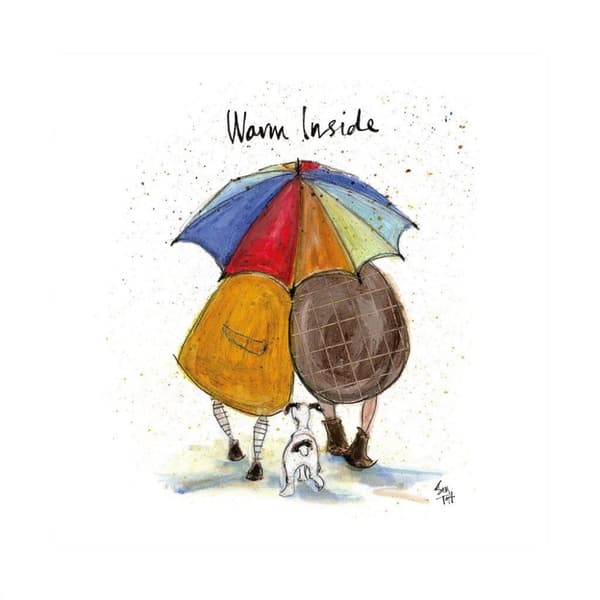 Sam Toft Warm Inside Print White/Multicoloured 40cm x 40cm