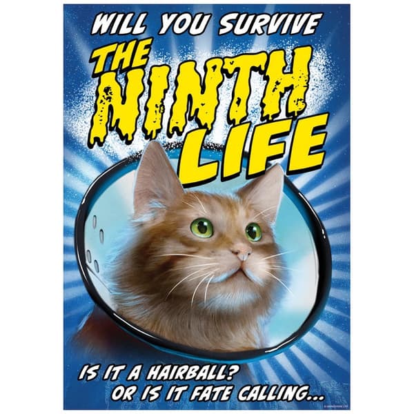 Horror Cats Det nionde livet Vintageaffisch Multicoloured 44cm x 32cm