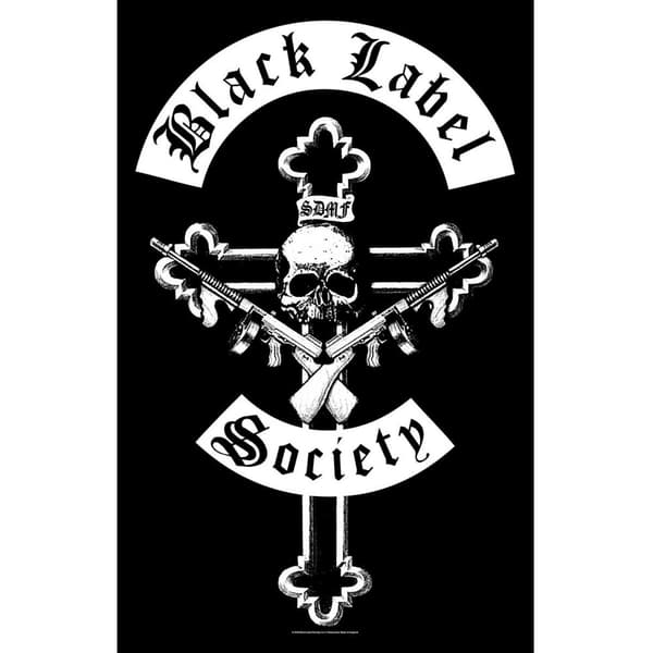 Black Label Society Mafia Textile Poster Black/White One Size