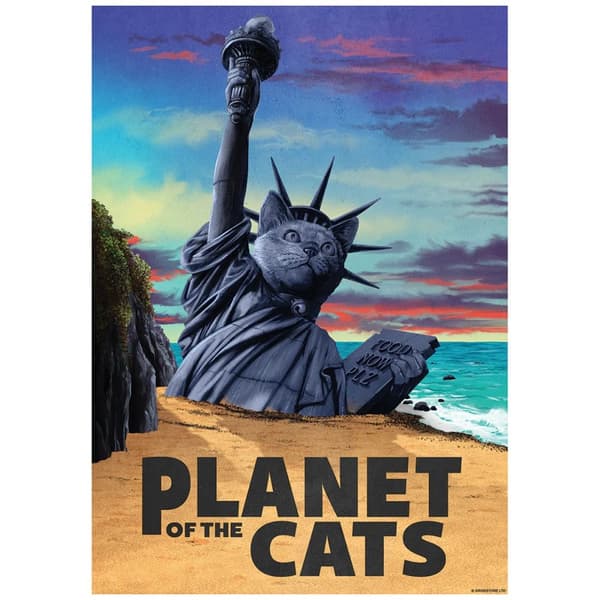 Horror Cats Planet Of The Cats Poster Multicoloured 44cm x 32cm