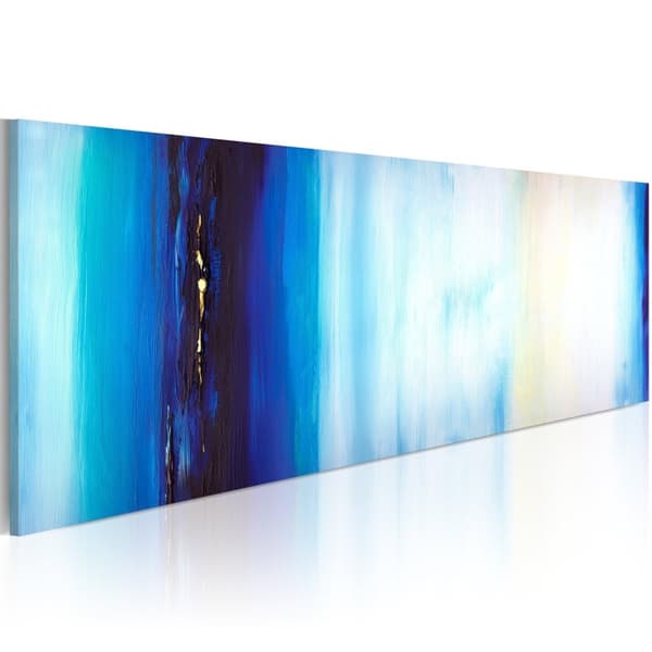 Handmålad tavla - Blå vätska 100x40 cm