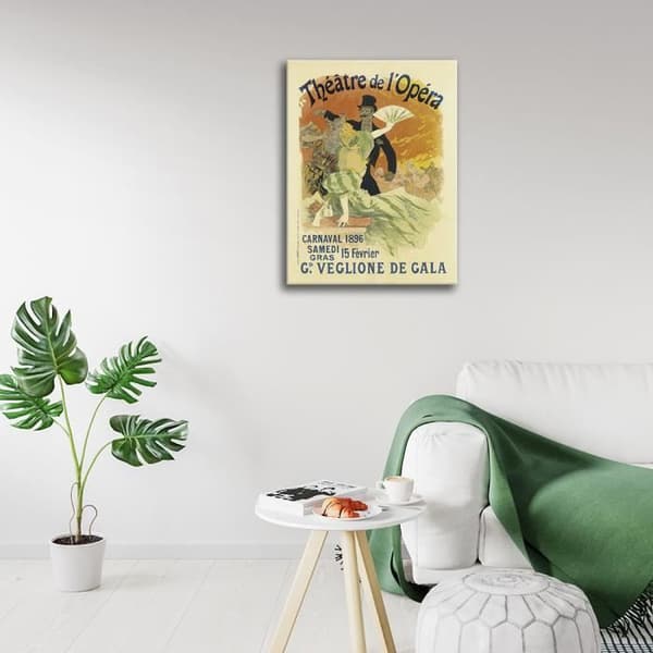 Legendarte - Vintage konstnärlig affisch Theatre Of The Opera - Målning, tryck på duk cm. 50x70