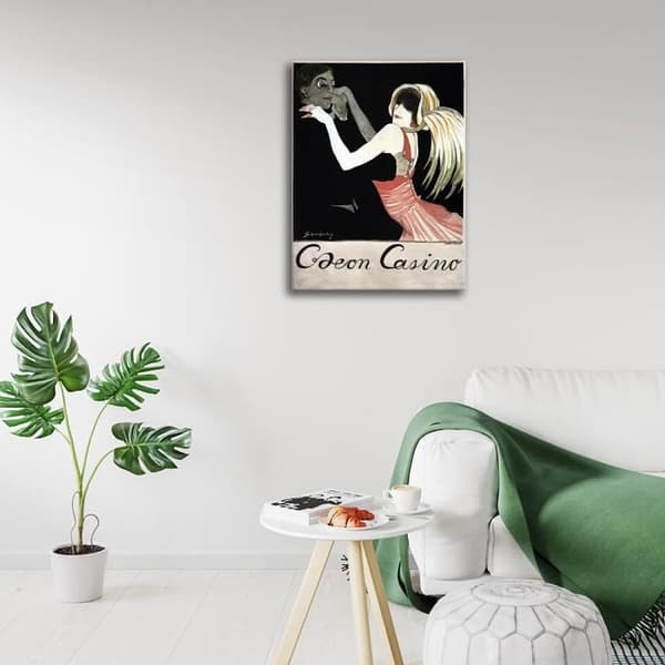 Legendarte - Vintage Odeon Casino Reklamaffisch - Målning, Canvastryck cm. 50x70