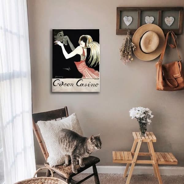 Legendarte - Vintage Odeon Casino Reklamaffisch - Målning, Canvastryck cm. 50x70
