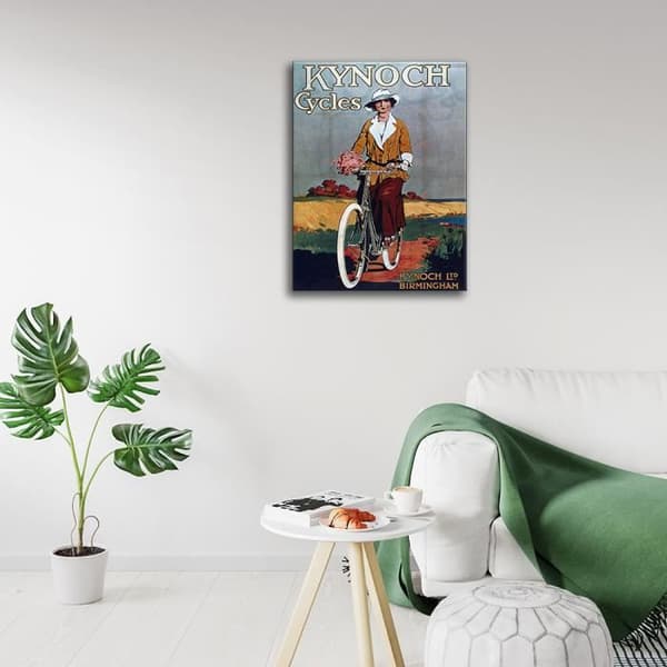 Legendarte - Vintage Kynoch Cycles reklamaffisch - målning, canvastryck cm. 50x70