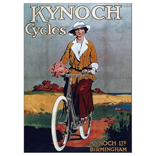 Legendarte - Vintage Kynoch Cycles reklamaffisch - målning, canvastryck cm. 50x70