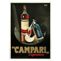 Miniatyrbild 1 av 4: Legendarte - Vintage Campari reklamaffisch - målning, tryck på duk cm. 50x70