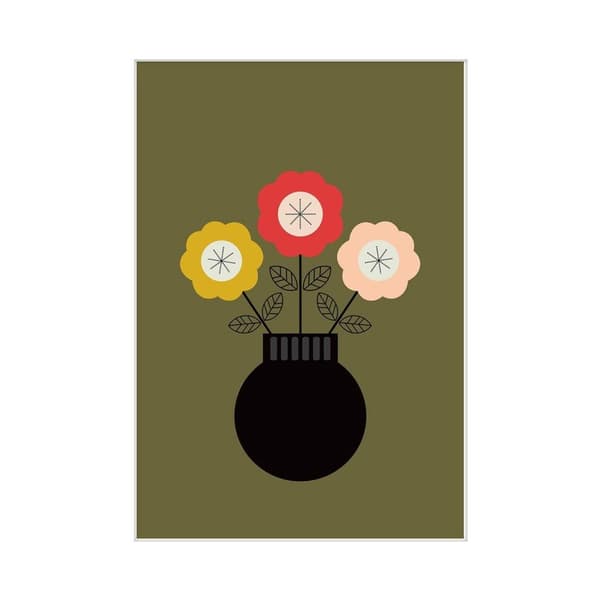 Lyndy Hants Little Black Vase Print Multicoloured 40cm x 30cm