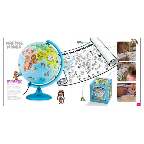 Tecnodidattica Akku Mappa&mondo 25 Cm Pallo Kirkas
