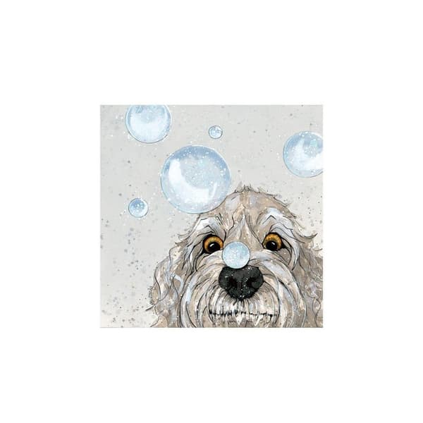 Bev Davies Bubbles Print Grey/Cream/Blue 40cm x 40cm