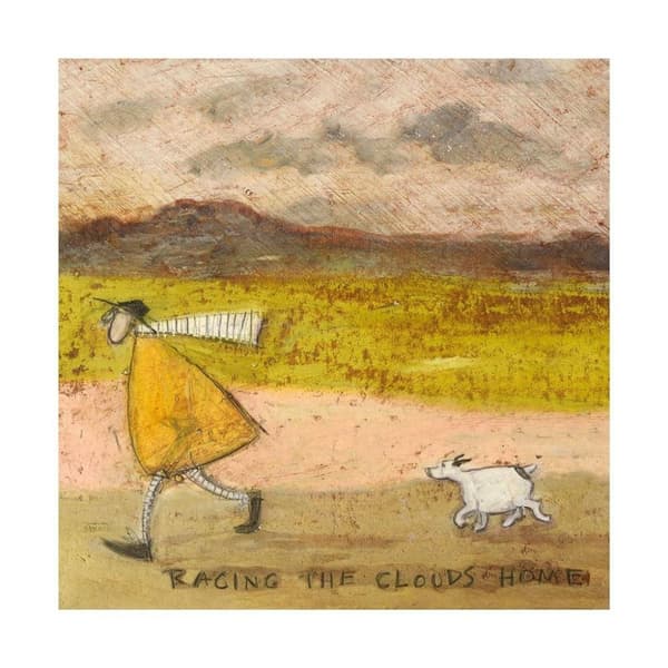Sam Toft Racing The Clouds Home Print Rose/Yellow 40cm x 40cm