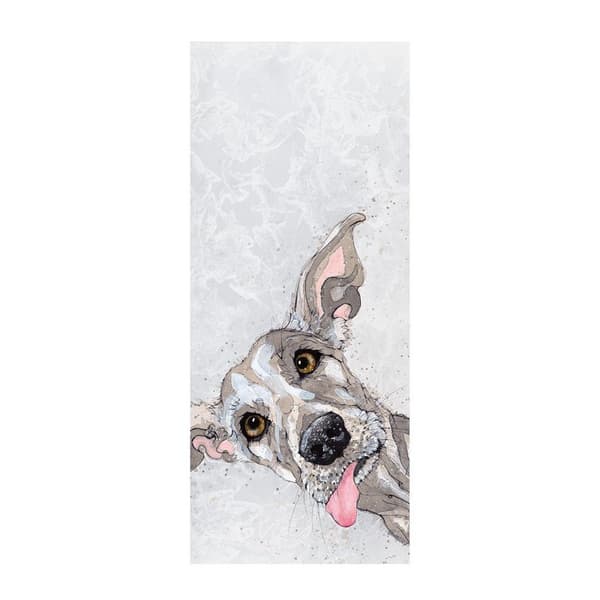 Bev Davies Happy Dog Print Grey/Cream 60cm x 30cm