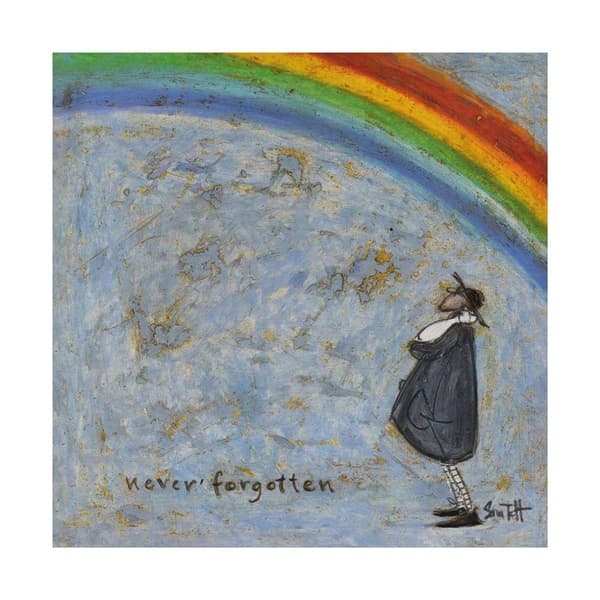 Sam Toft Never Forgotten Print Blue/Multicoloured 40cm x 40cm