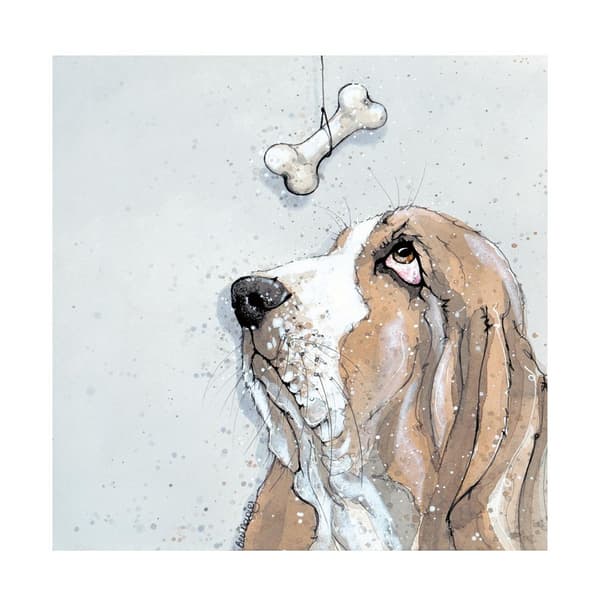 Bev Davies Utskrift av Treat Time White/Brown 30cm x 30cm
