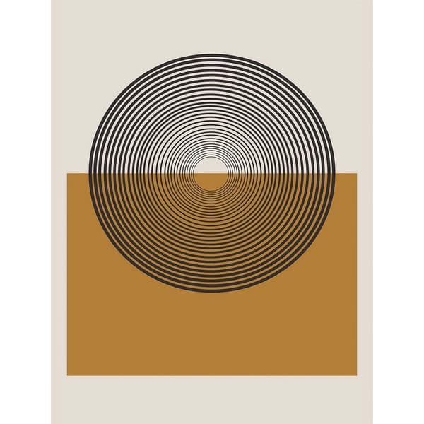 The Minus Studio Retro Landscape Paper Print Off White/Black/Brown 50cm x 40cm