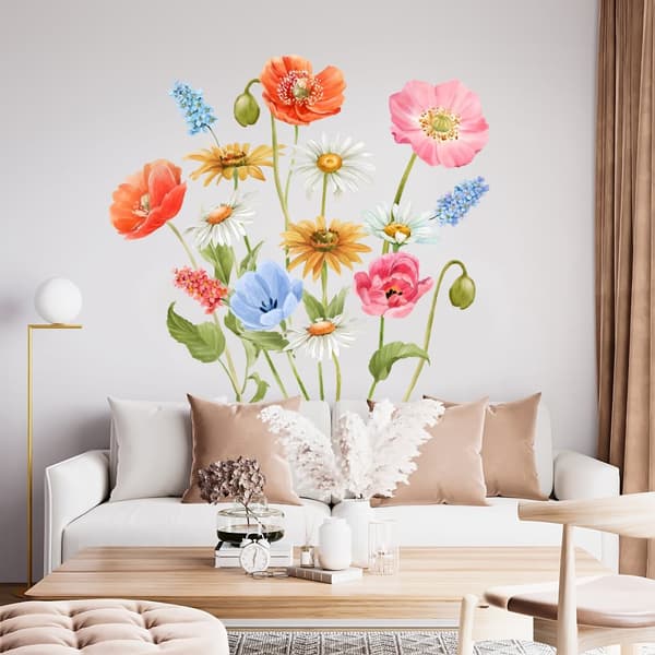 Veggklistremerke - Fargerike villblomster